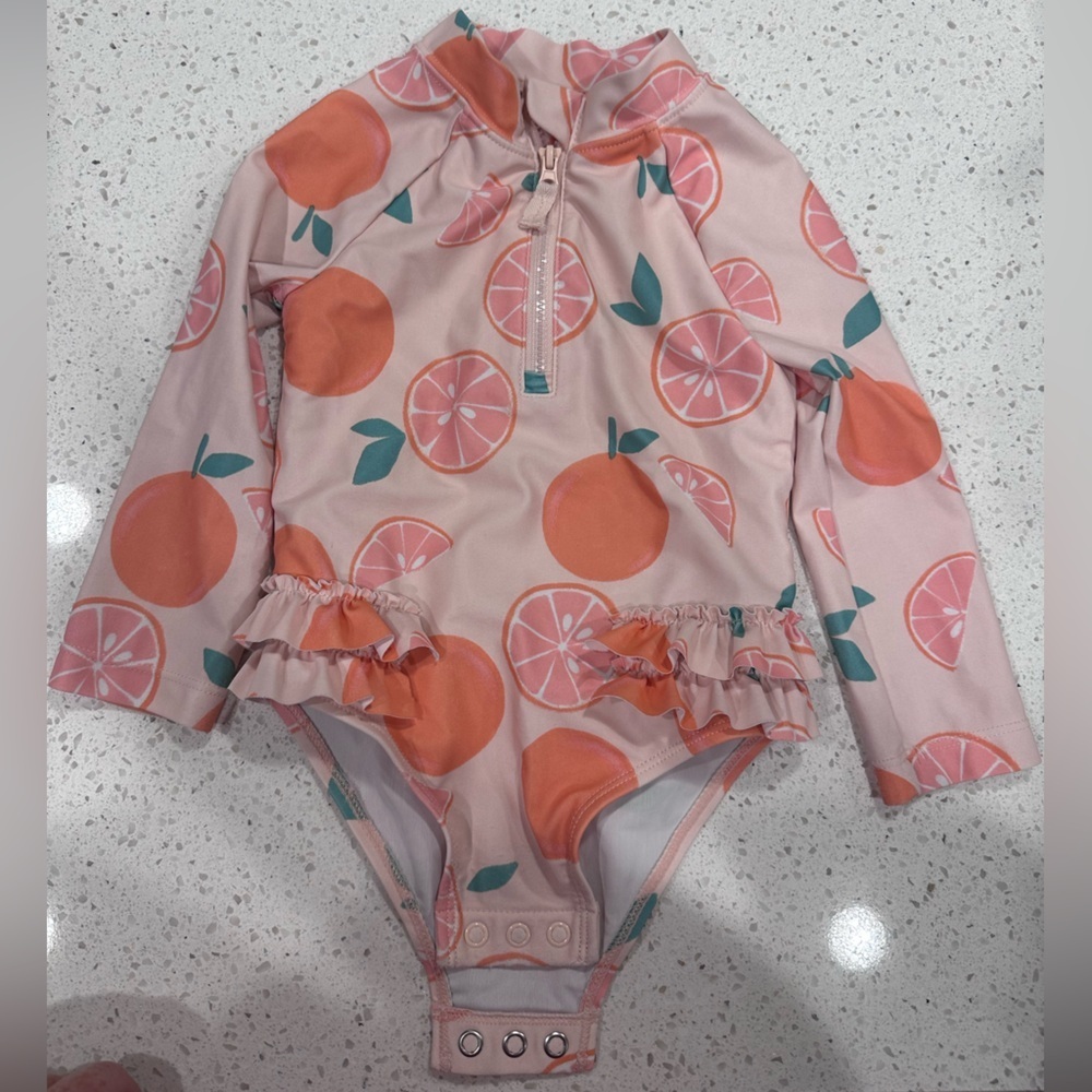 Carter's Pink and Orange Kids Swim Rashguard